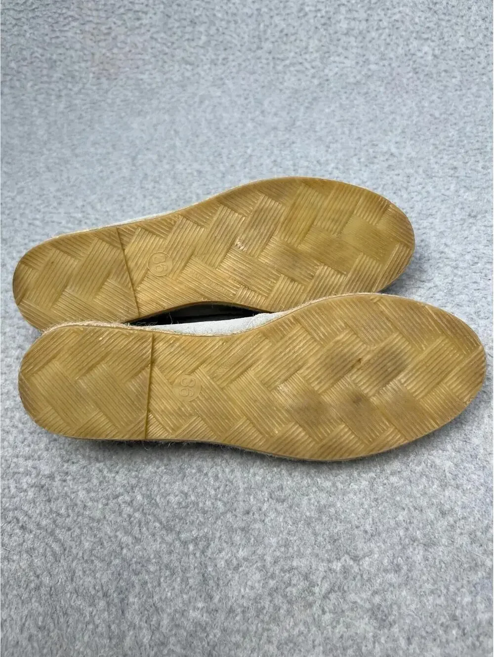 Fabiolas Spain Womens Leather Suede Gray Espadrille Slip On Shoes 36 EU / 5.5 US